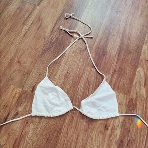 Ozma  linen bikini top